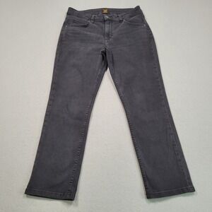 Lee Womens Black Straight Leg Jeans Mid Rise Size 6M 112362105